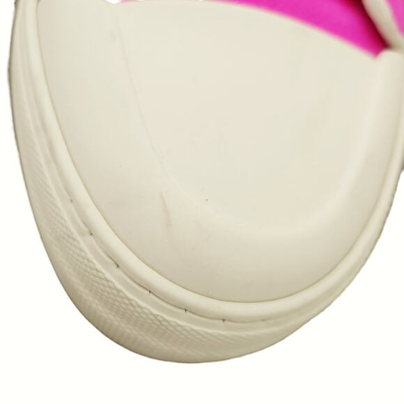 TOM FORD City satin cap toe metallic low top lace up hot pink sneakers Size 38 8 - Picture 8 of 14